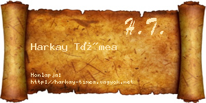 Harkay Tímea névjegykártya